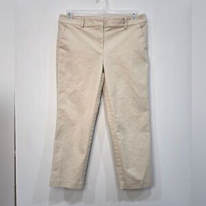 Ann Taylor Loft Ankle Pants Women's Tan Mid Rise Chino Size 10 Career Casual